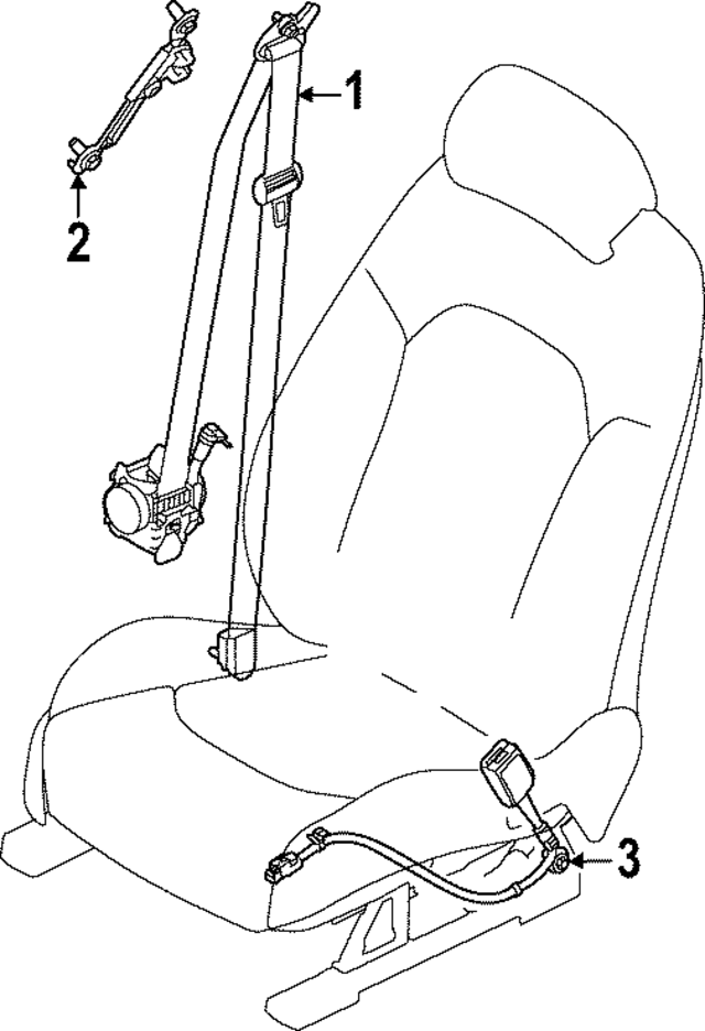 88810L1500YTH - : Seat Belt Assembly for Hyundai Image