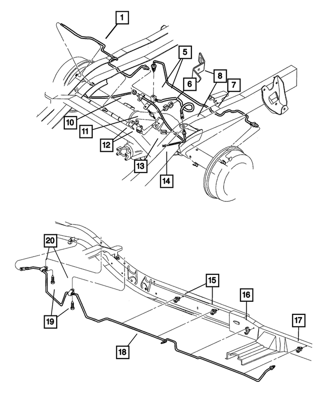52113646AA - : Brake Hose, Rear for Mopar Image