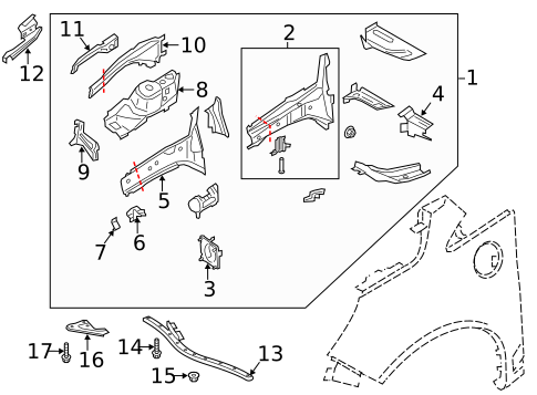 Structural Components & Rails for 2018 Ford C-Max #0