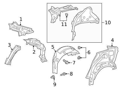 Inner Structure for 2025 Toyota Corolla #2