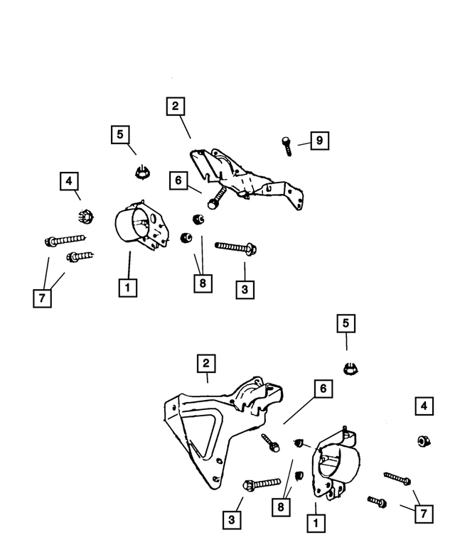 52020243AB - Engine Mounting: Engine Mount Insulator, Left for Mopar Image