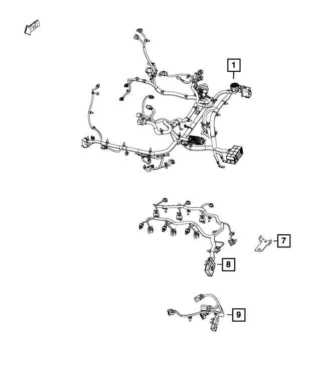 5148104AA - Electrical: Engine Wiring Bracket for Mopar Image