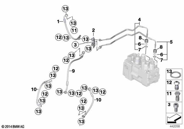 34327707907 - Brakes: Stahlflex Brake Hose -  for BMW-Motorrad Image
