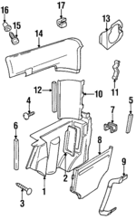MXC5451LOY - : Lower Trim Panel Fastener for Land Rover: Discovery Image