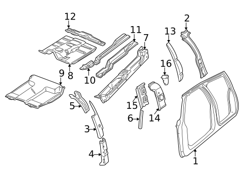 Rocker Panel for 1995 GMC K3500 Pickup #1