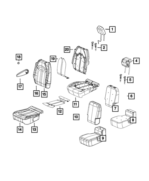 Rear Seats - Second Row for 2017 Chrysler Pacifica #0