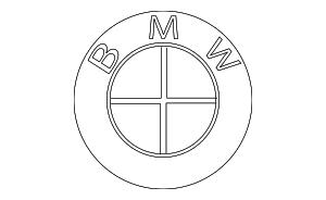 51147499154 - Body: Emblem for BMW: 230i, 230i xDrive, 530i, 530i xDrive, 540i xDrive, M2, M240i, M240i xDrive, M5, X3, X5, X6, X7, XM, Z4 Image