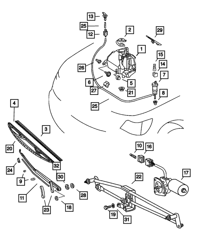 « 5103561AB –  : Essuie-glace De Pare-brise Moteur pour Mopar Image »