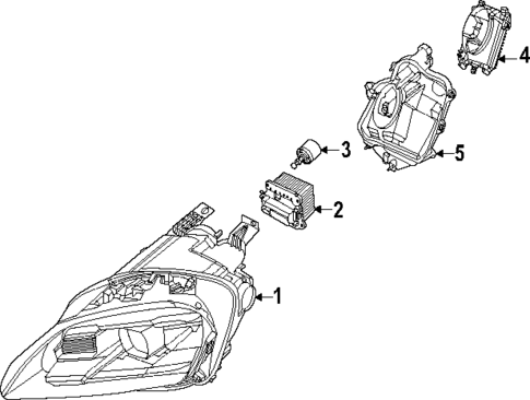 Headlamp Components for 2025 Porsche Taycan #1