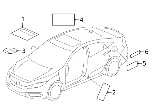 Labels for 2019 Honda Civic #0
