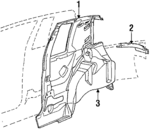 4386775 - Body: Inner Panel for Chrysler: LeBaron, Town &amp; Country | Dodge: 600, Aries Image