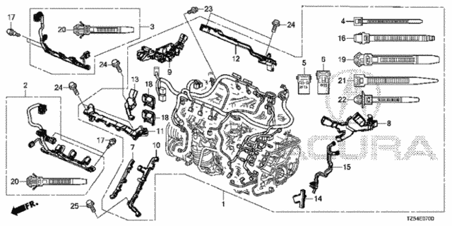 Engine Wire Harness (3.5L) (1) for 2014 Acura MDX #0