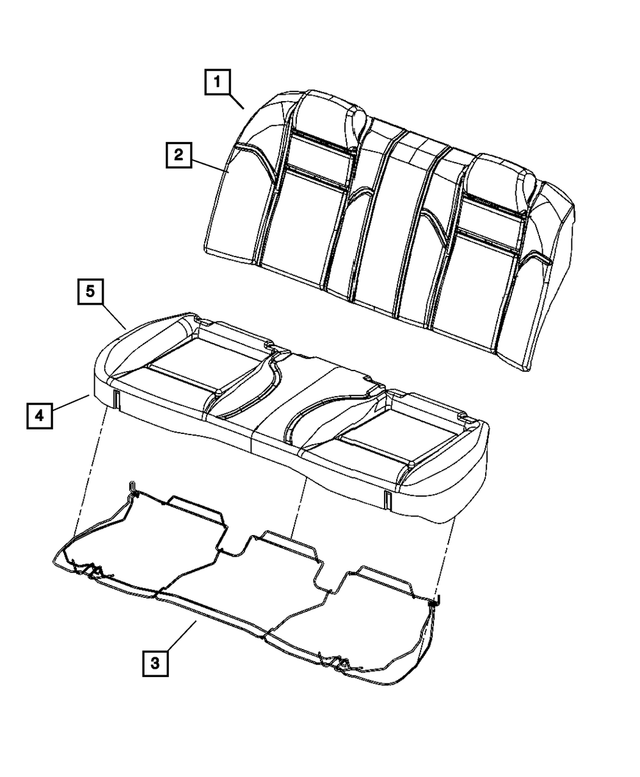 5139678AA - Interior Trim: Seat Back Foam for Chrysler: 300 | Dodge: Charger Image