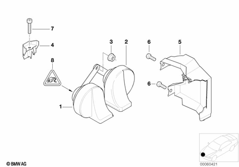 Horn for 1995 BMW 528i #0