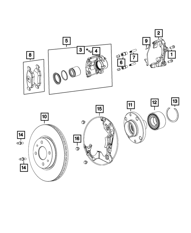68719158AA - Brakes: Brake Mounting Bolt for Mopar Image