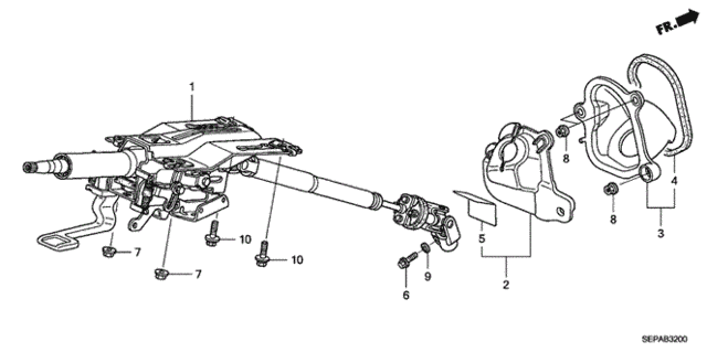 Steering Column for 2008 Acura TL #0