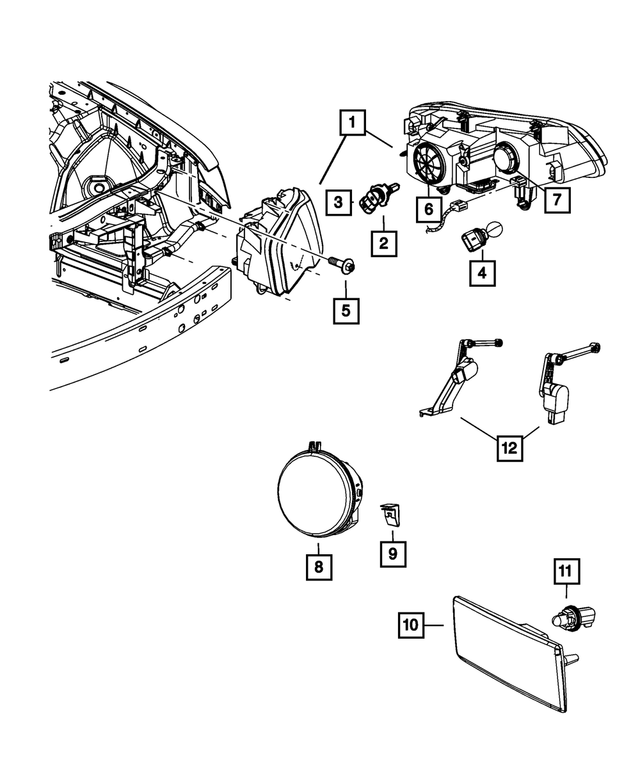 68143005AD - Electrical: Headlamp for Mopar Image