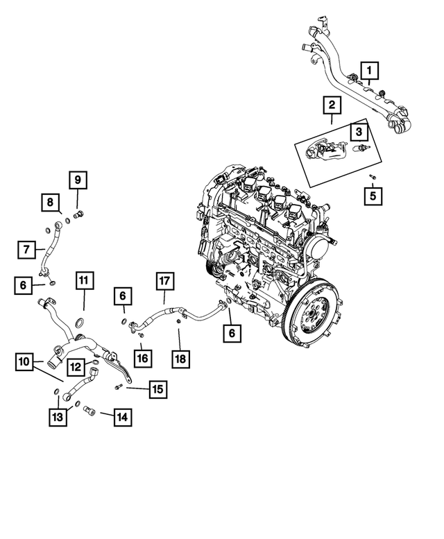68320700AA - Cooling: Thermostat Housing Tube for Mopar Image