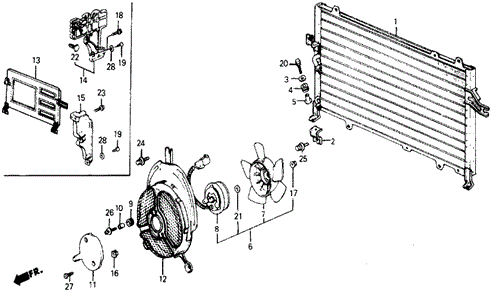A/C Condenser (Keihin) for 1984 Honda Wagovan #0