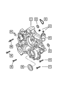 53021231AD - Engine 3.7L Six Cylinder: Chain Case Cover for Chrysler: Aspen | Dodge: Dakota, Durango, Nitro, Ram 1500, Ram 2500, Ram 3500 | Jeep: Commander, Grand Cherokee, Liberty | Ram: 1500, Dakota Image