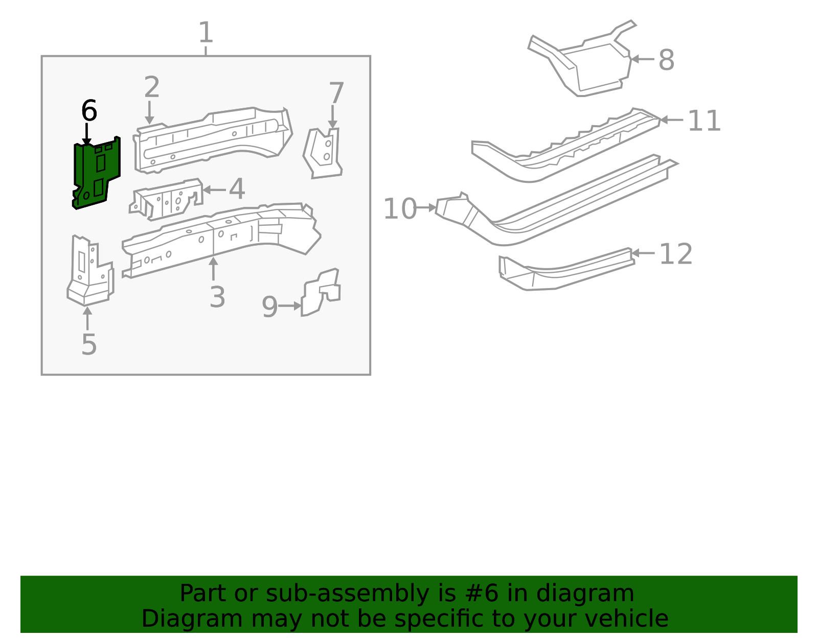 2013-2018 Toyota RAV4 Frame Side Member 57114-78010 | Toyota Parts Center