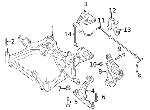 Stabilizer Bar & Components for 2019 Nissan Maxima #2