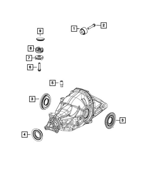 Rear Axle; Housing, Differential and Vent for 2014 Chrysler 300 #0