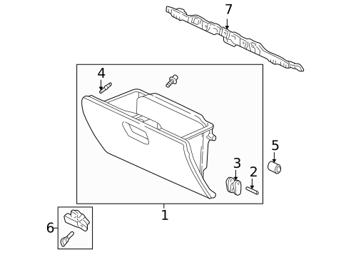 Glove Box for 2000 Honda Insight #0