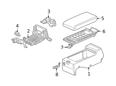 Rear Console for 2003 Acura CL #0