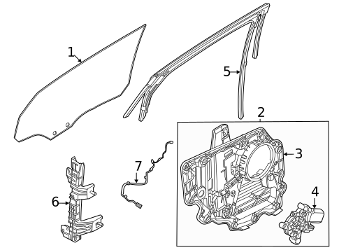 Glass - Rear Door for 2021 Ford Mustang Mach-E #0