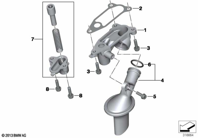 11418545695 - Engine: Pressure Regulating Valve -  for BMW-Motorrad Image