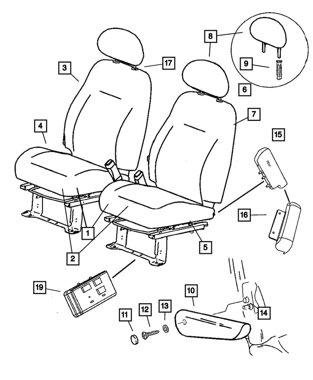 « 5161631AA –  : Chauffage Element, Côté Gauche pour Mopar Image »