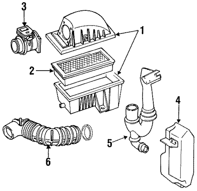 F2CZ9600B - Engine: Air Cleaner Assembly for Ford: Escort | Mercury: Tracer Image