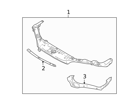 Radiator Support for 2000 Saturn LW2 #0