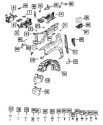 5043119AA - Front Suspension: Box Side Brace, Left for Mopar Image