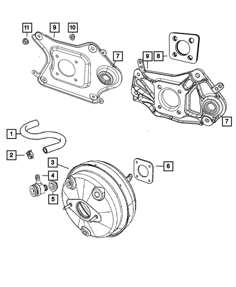 Power Brake Booster for 2011 Dodge Nitro #0