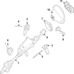 22146046037G44 - Steering: Steering Wheel for Mercedes-Benz Image