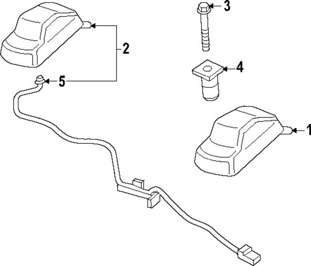 PC3Z15442B - Body: Roof Lamp Assembly for Ford: F-250 Super Duty, F-350 Super Duty, F-450 Super Duty Image
