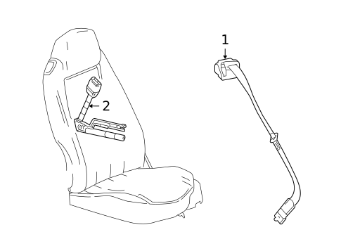 Seat Belt for 2004 Cadillac XLR #0