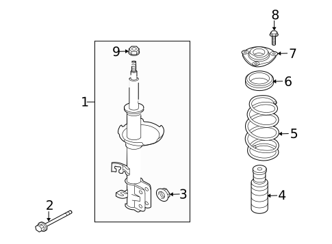 Struts & Components for 2013 Nissan LEAF #3
