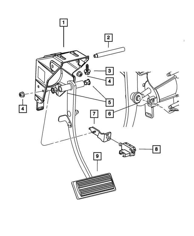 4721735AC - Service Brakes: Brake Pedal And Bracket for Mopar Image