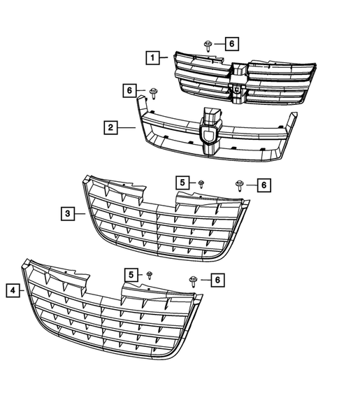 Grilles for 2010 Chrysler Town & Country #0