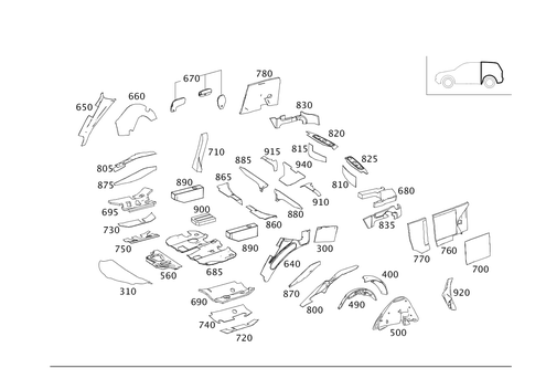 Insulation in Luggage Compartment and Rear End Pillar for 2011 Mercedes-Benz GL550 #0