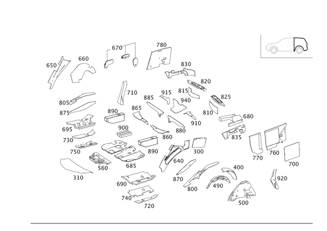 2516820452 - Panelling: Damping for Mercedes-Benz Image image