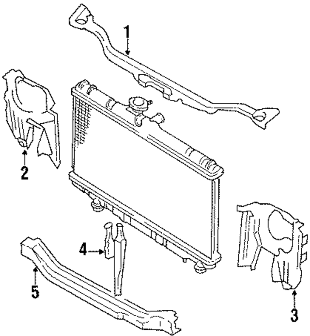 5321112350 - : Radiator Support Side Panel for Toyota Image