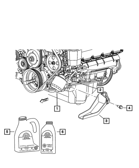 Engine Oiling, Oil Pan and Indicator (Dipstick) for 2009 Jeep Grand Cherokee #0
