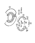 5170482AA - Brakes: Parking Brake Adapter Assembly, Left for Mopar Image