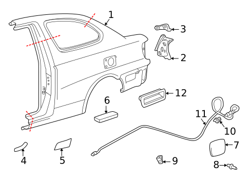 Fuel Door for 2002 Toyota Echo #0