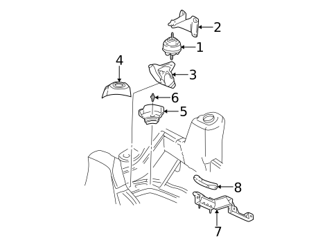 Engine & Trans Mounting for 2002 Oldsmobile Bravada #0