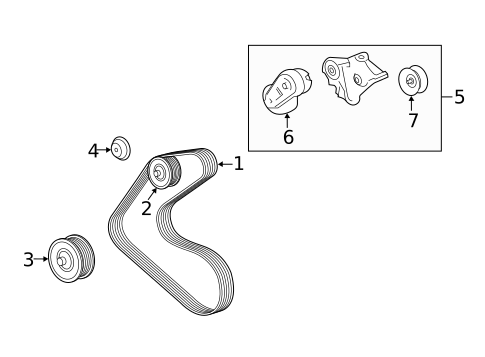 Belts & Pulleys for 2017 Jaguar XF #1